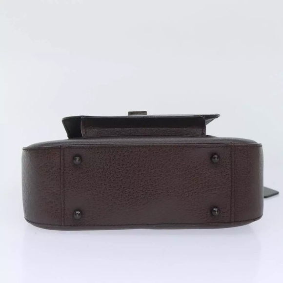 GUCCI Hand Bag Leather Brown Tote D-ring Handle VINTAGE NOUGHTIES GREAT COND! - Picture 5 of 11